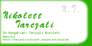 nikolett tarczali business card